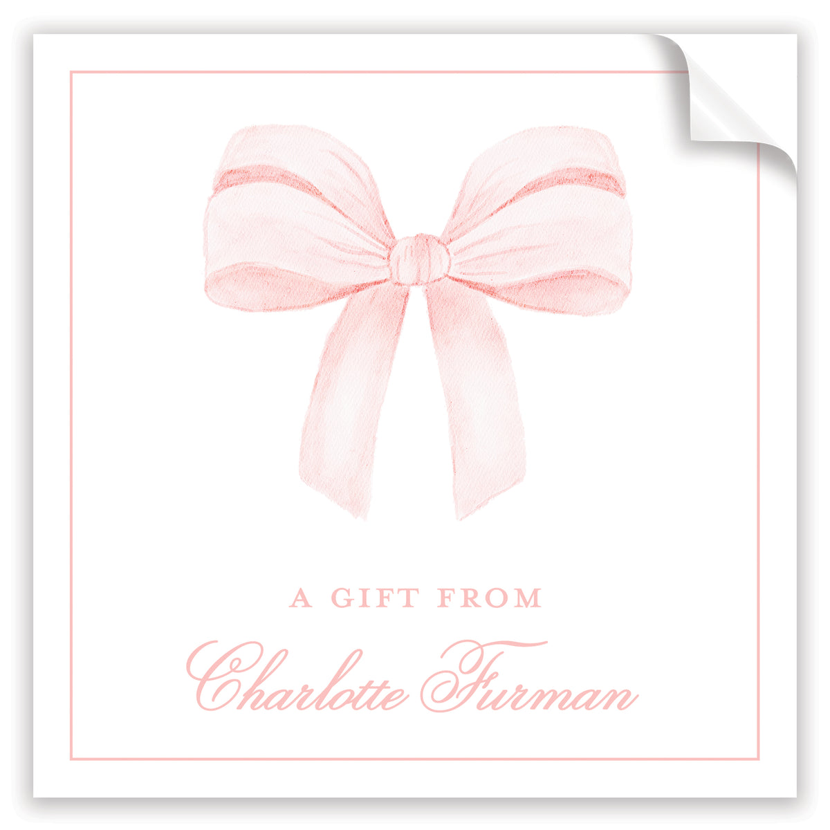 Pink Large Bow Sticker