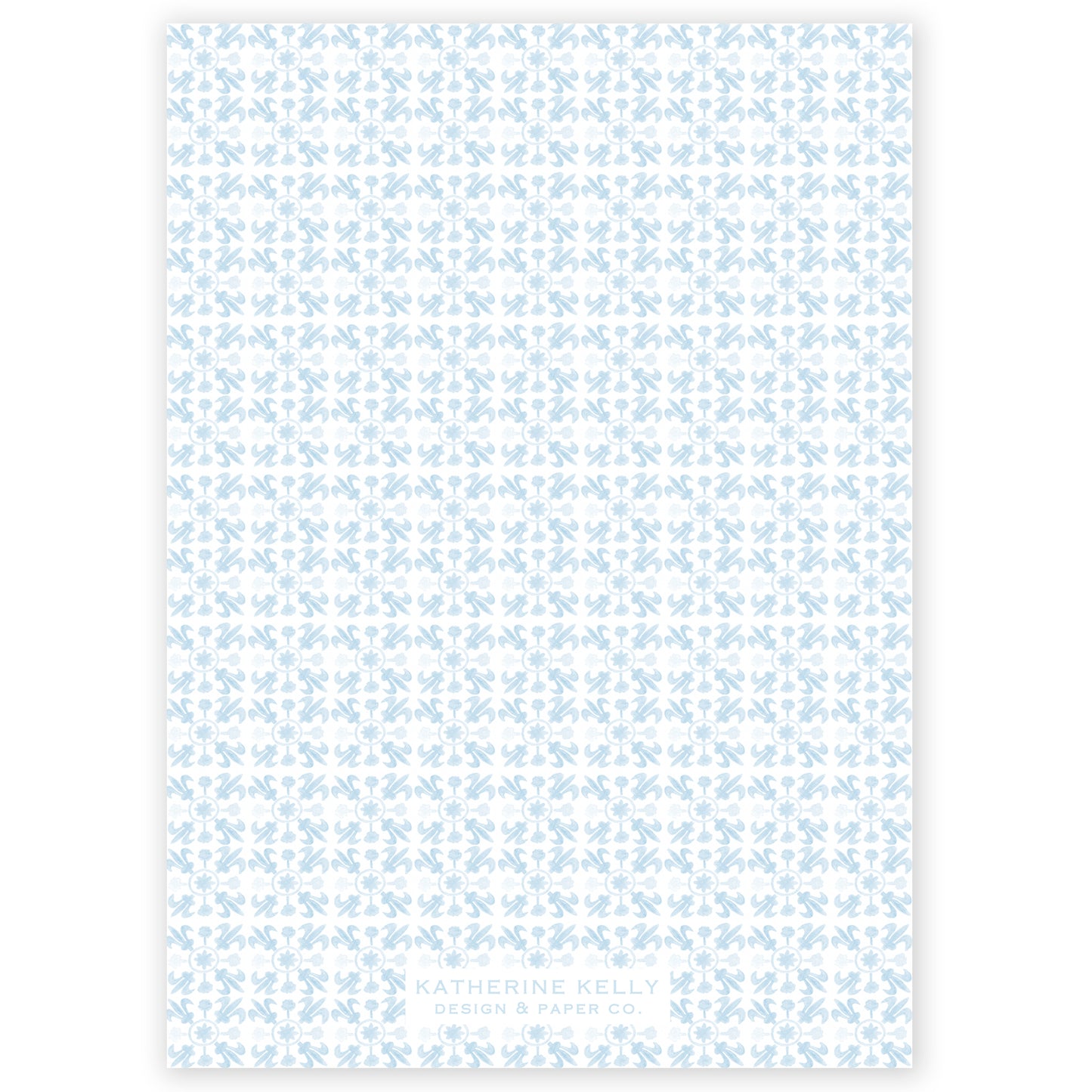 cerulean blue tuscan tile holiday card