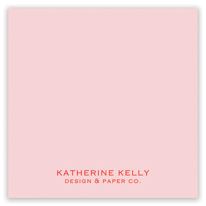 xo monogram valentine - red on pink