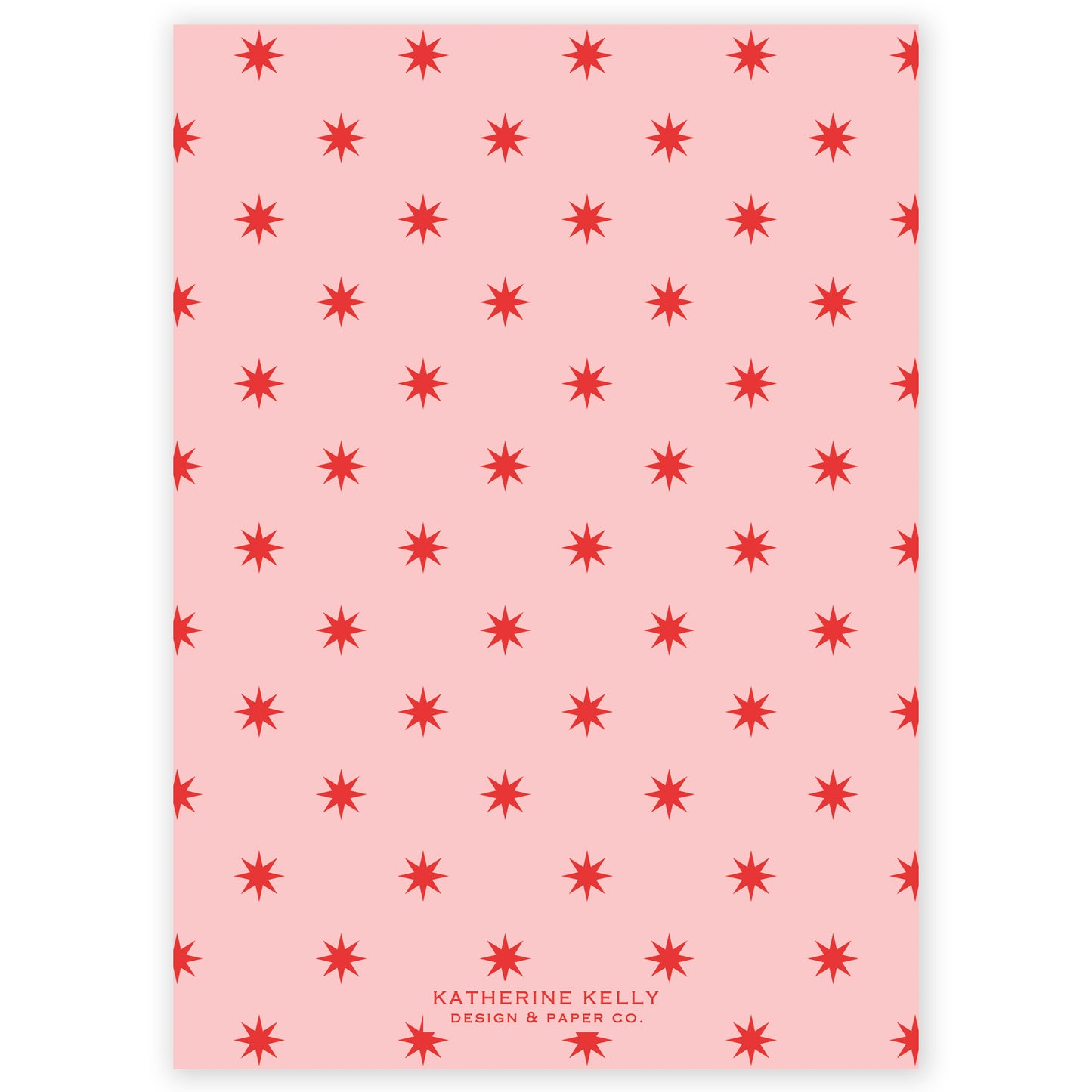 red squiggle holiday card