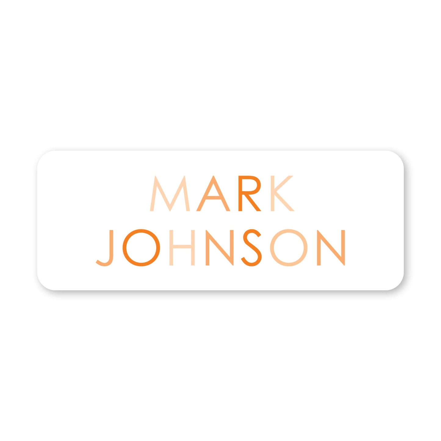 colored name vinyl school labels - orange