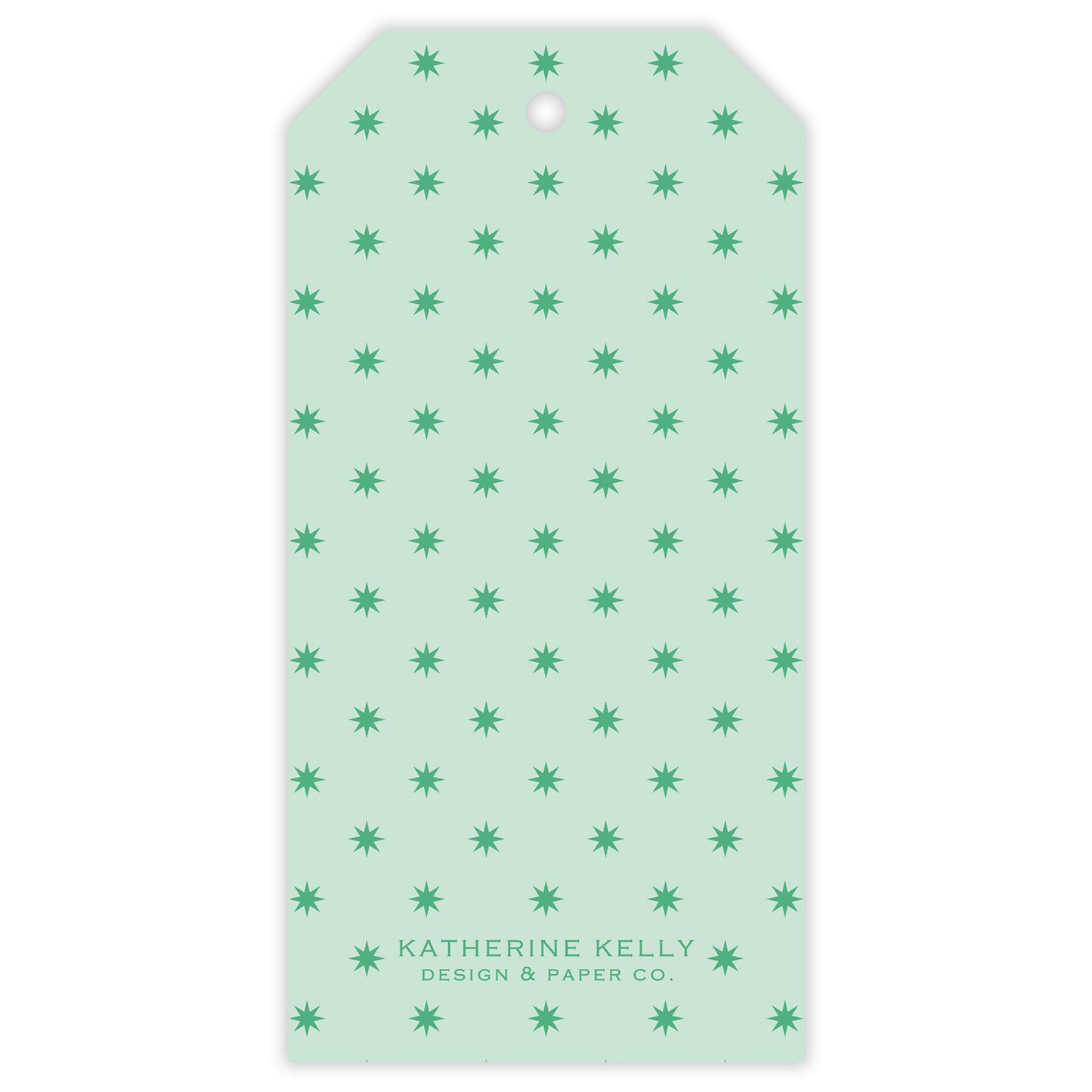 green squiggle personalized gift tag