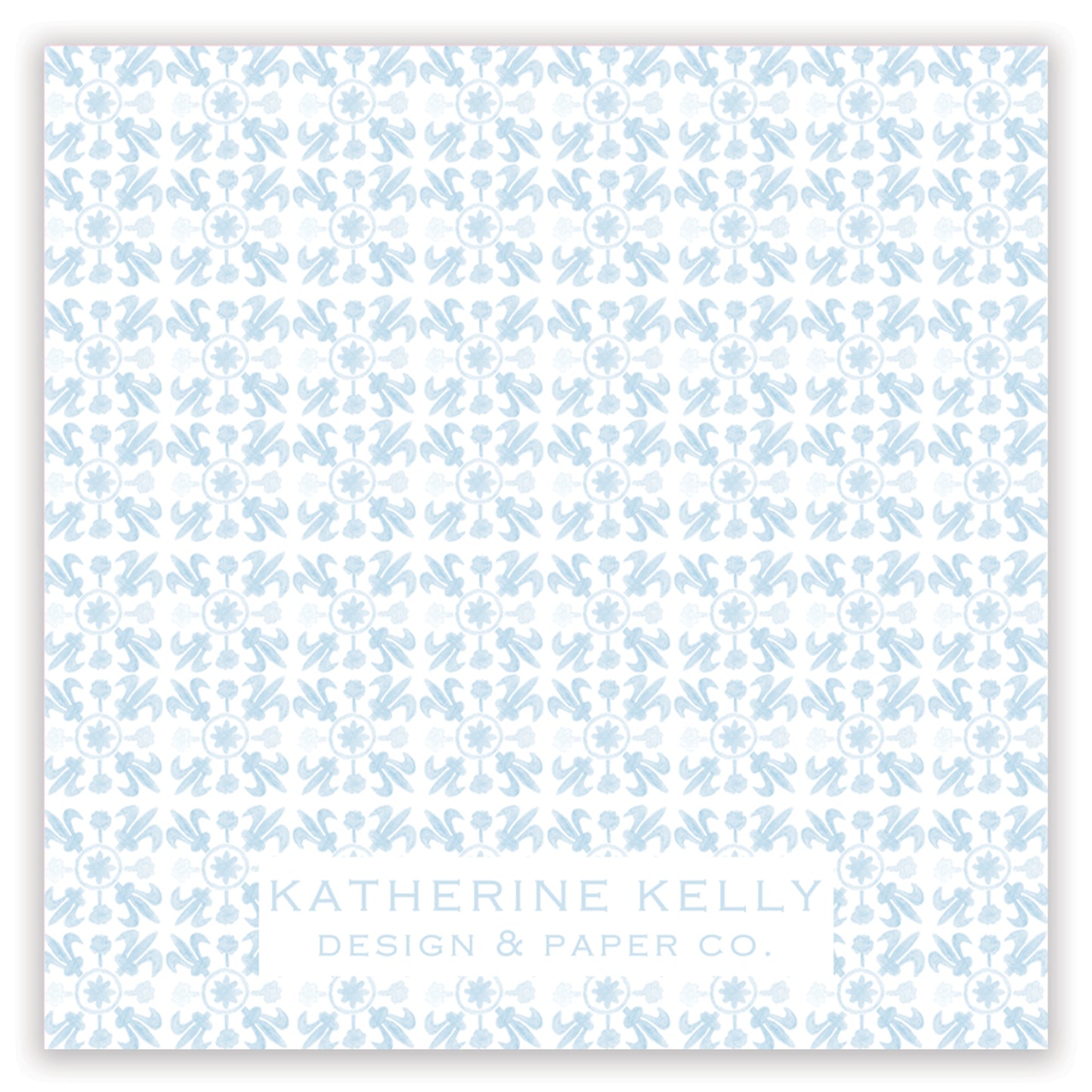 tuscan tile blue enclosure card