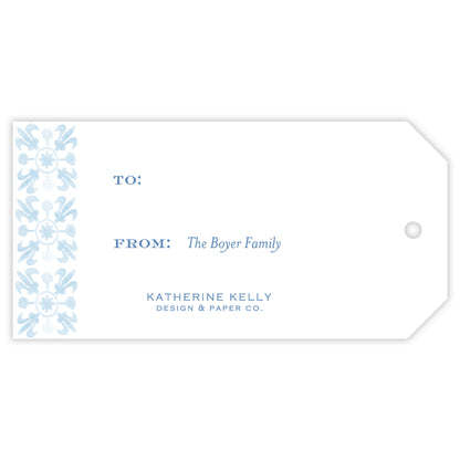 cerulean landscape tuscan tile personalized gift tag