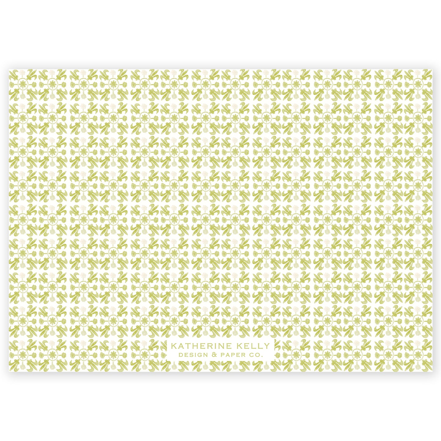 chartreuse landscape tuscan tile holiday card