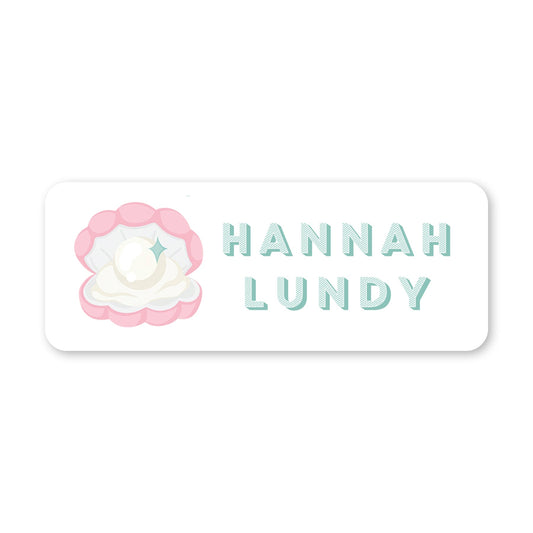 pearly clam vinyl school labels