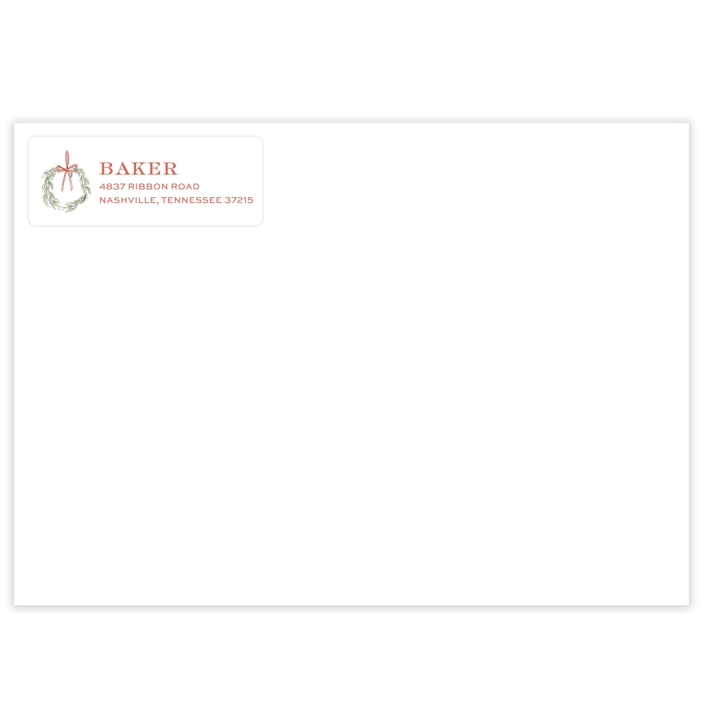 peppermint garland return address labels