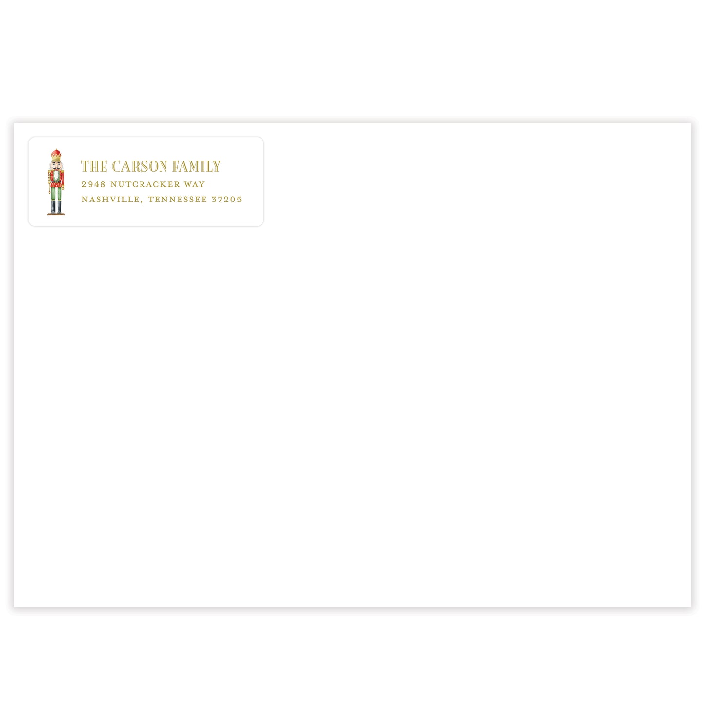 nutcracker plaid return address labels