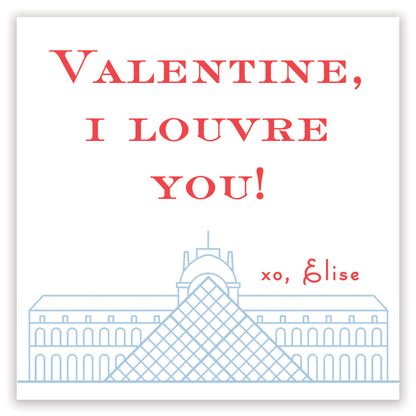 i louvre you valentine printable