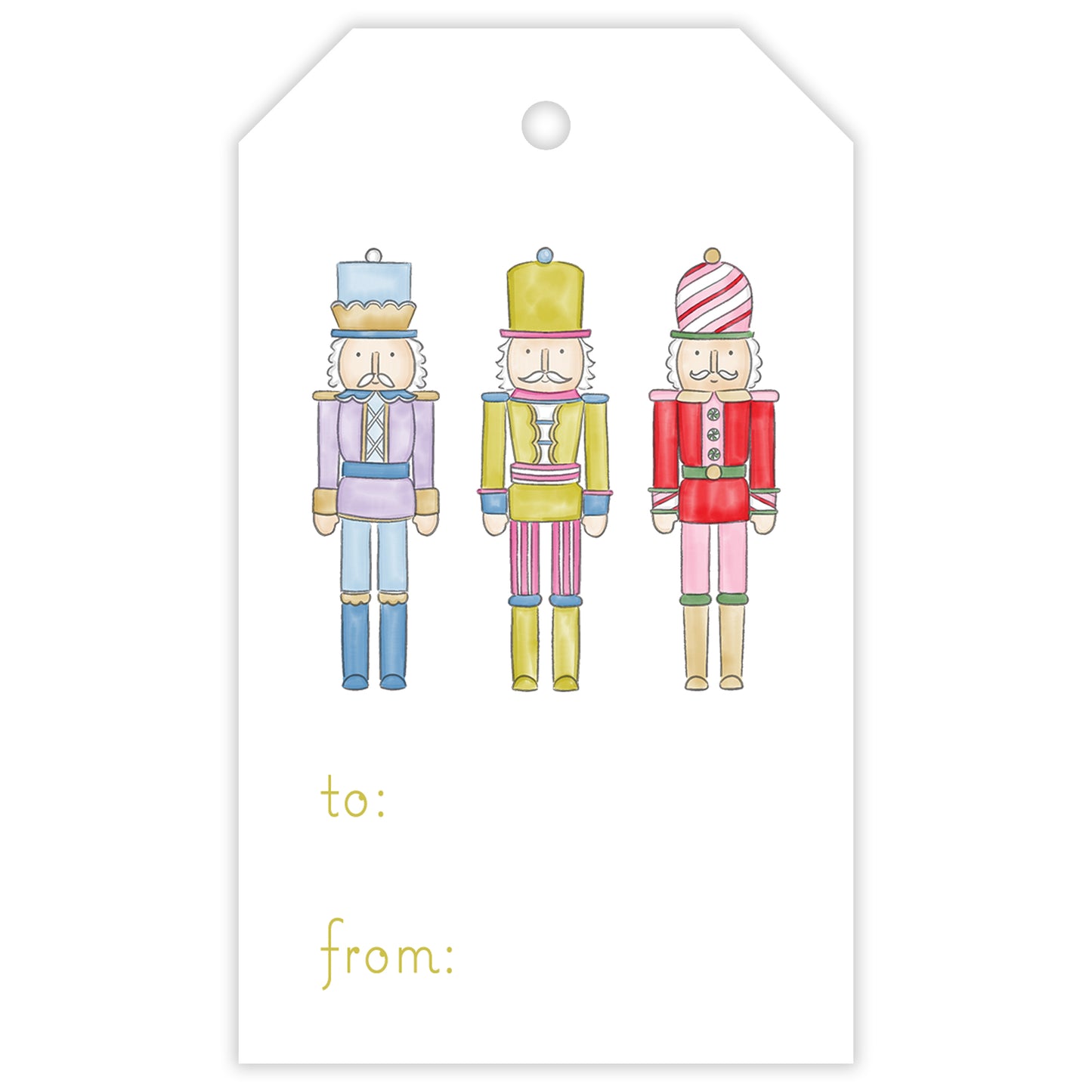 cheerful nutcracker fill-in gift tag