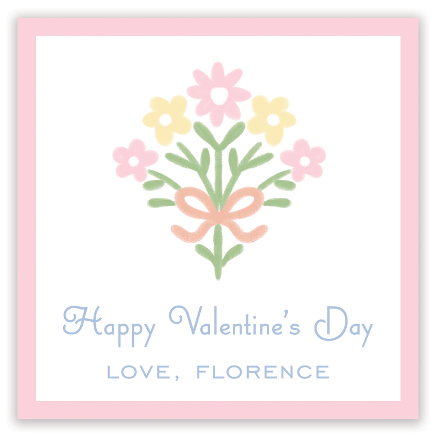 yellow bouquet valentine printable