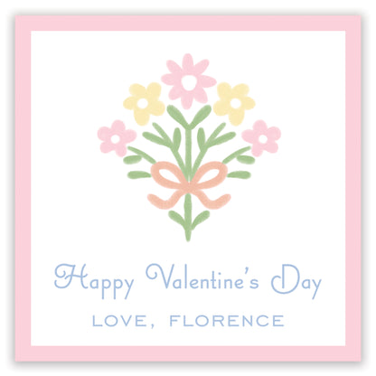 yellow bouquet valentine printable