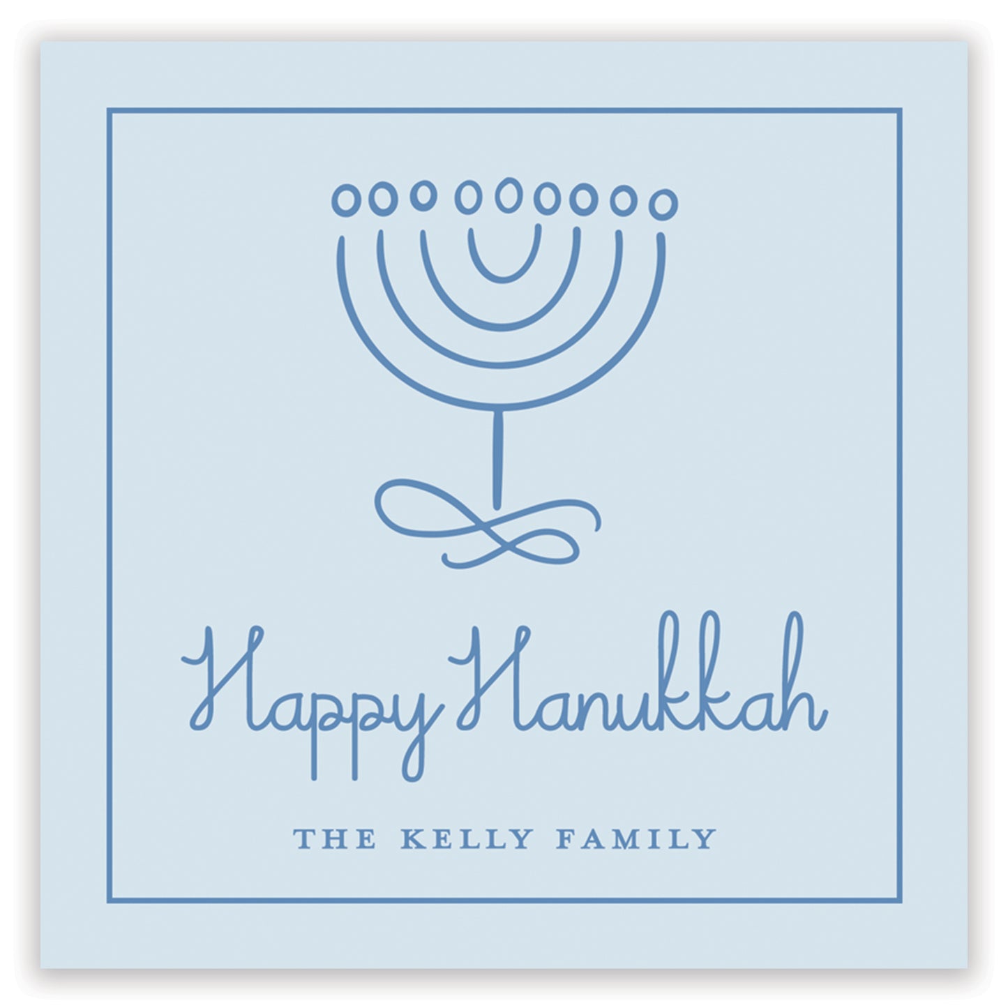 doodle menorah enclosure card