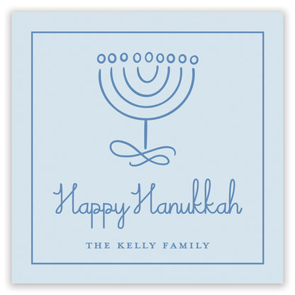 doodle menorah enclosure card