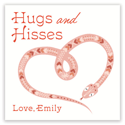 hugs & hisses valentine - red