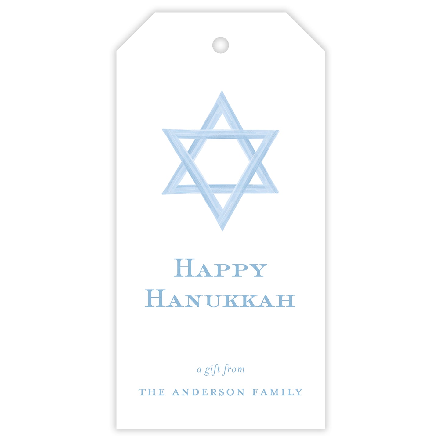 star of david personalized gift tag