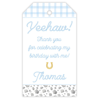 rodeo party favor tag