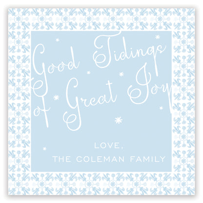 tuscan tile blue enclosure card