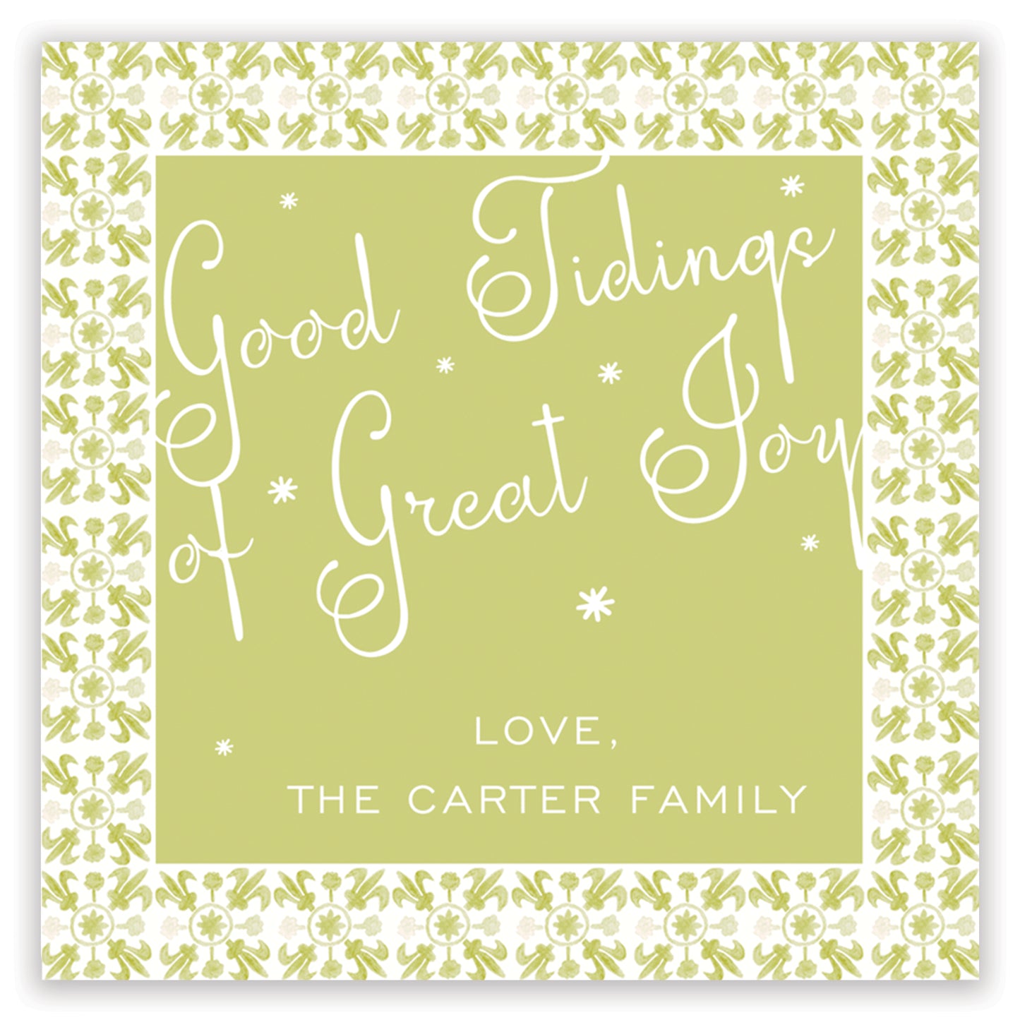 tuscan tile chartreuse enclosure card