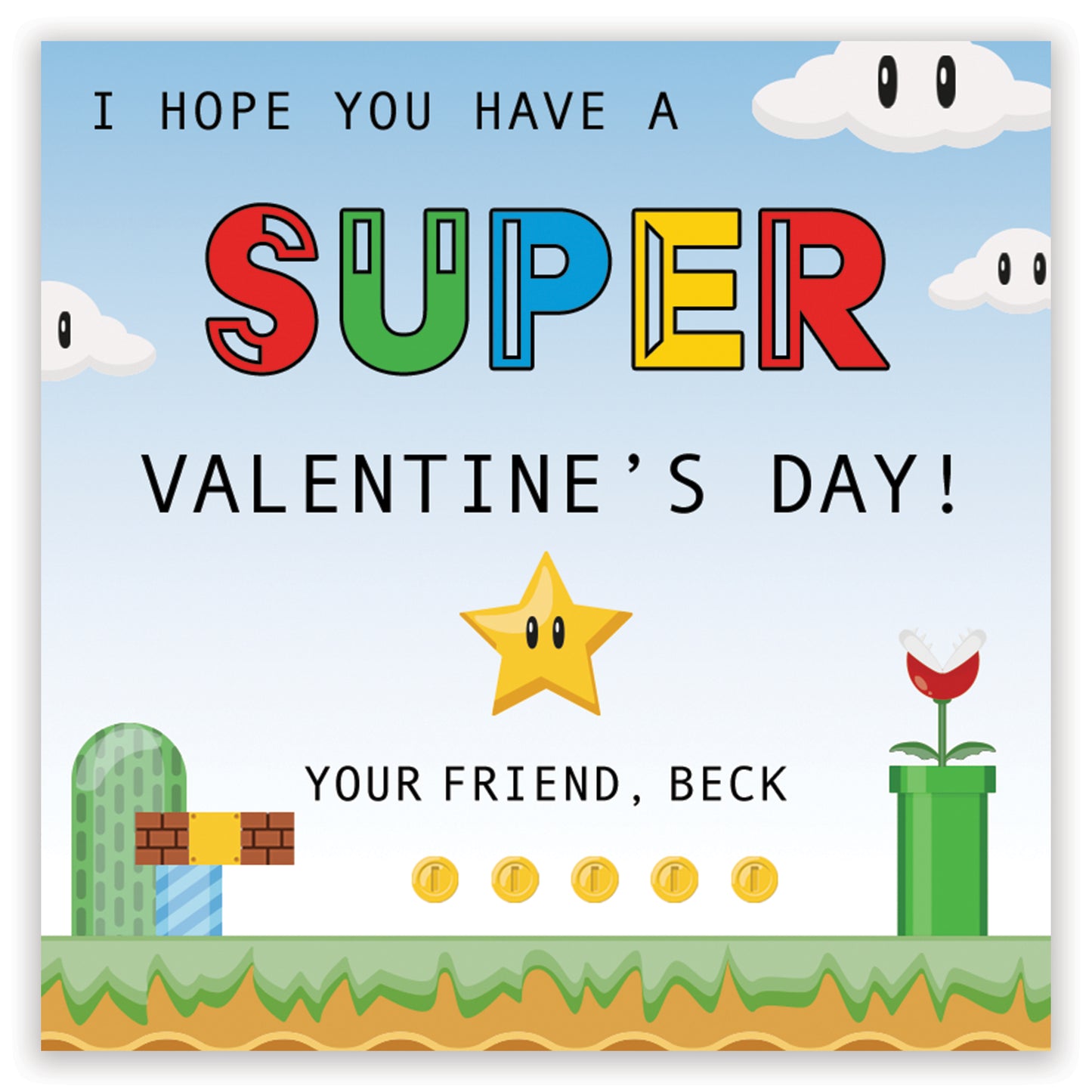 super mario valentine