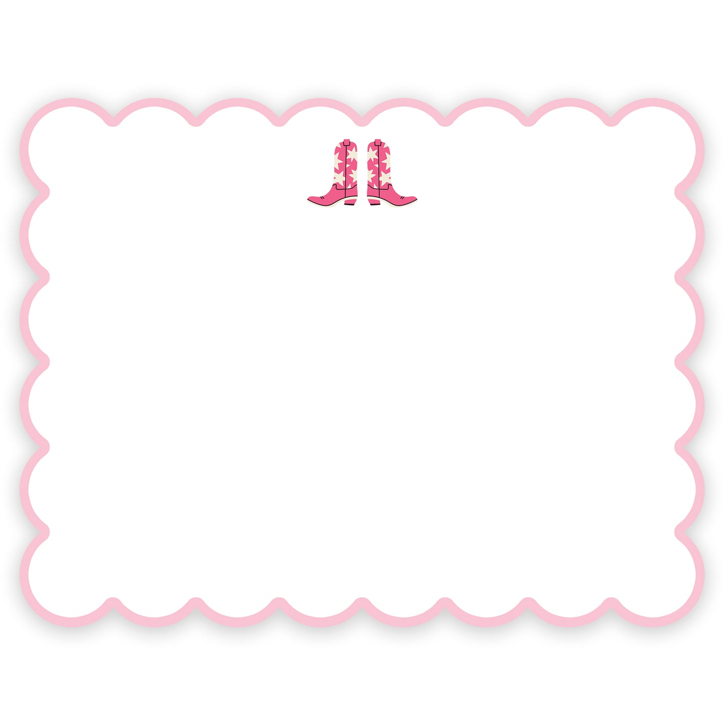 cowgirl boot notecard