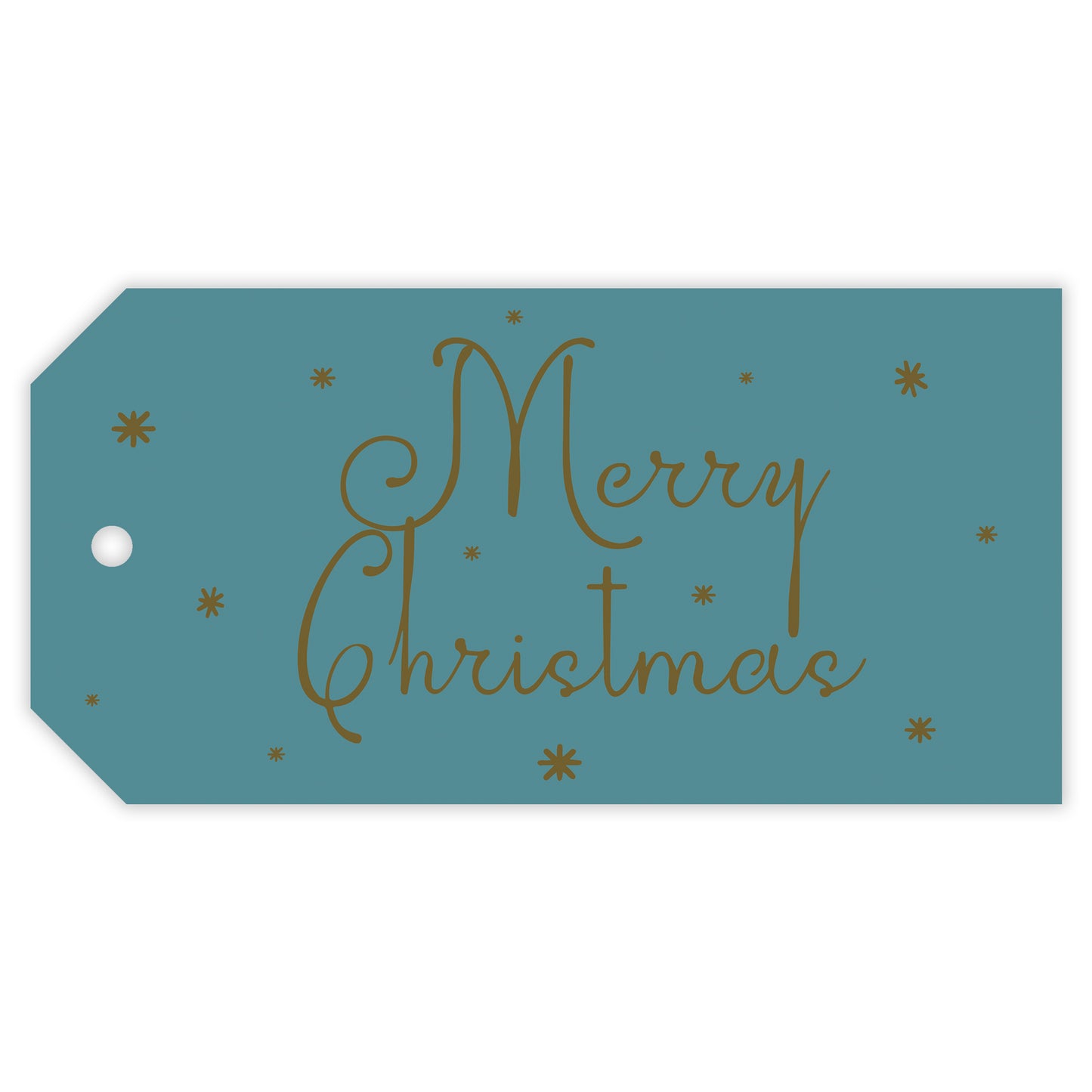 teal christmas drip personalized gift tag