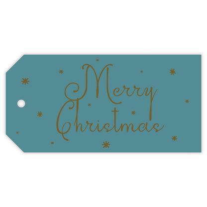 teal christmas drip personalized gift tag