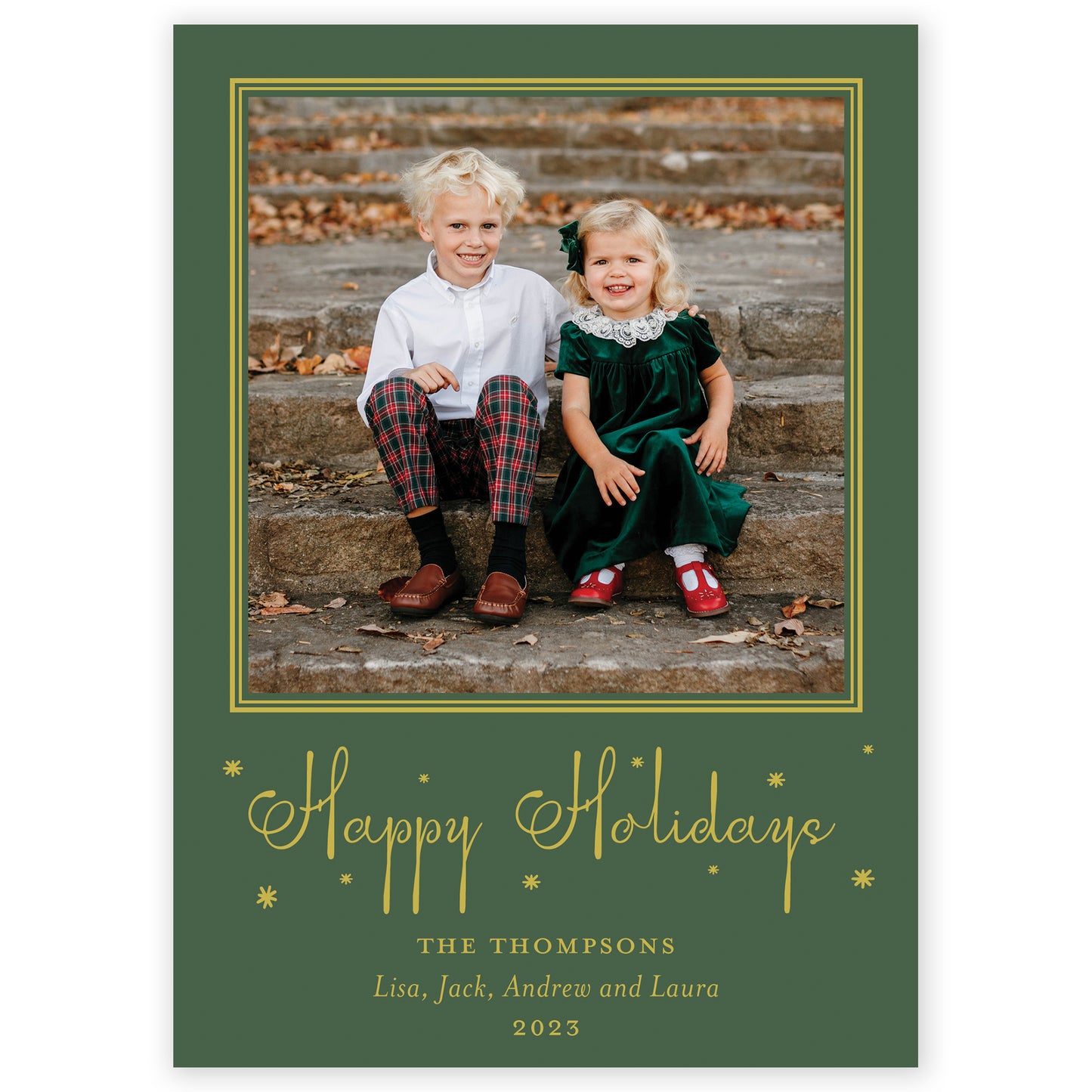 forest merry christmas drip holiday card