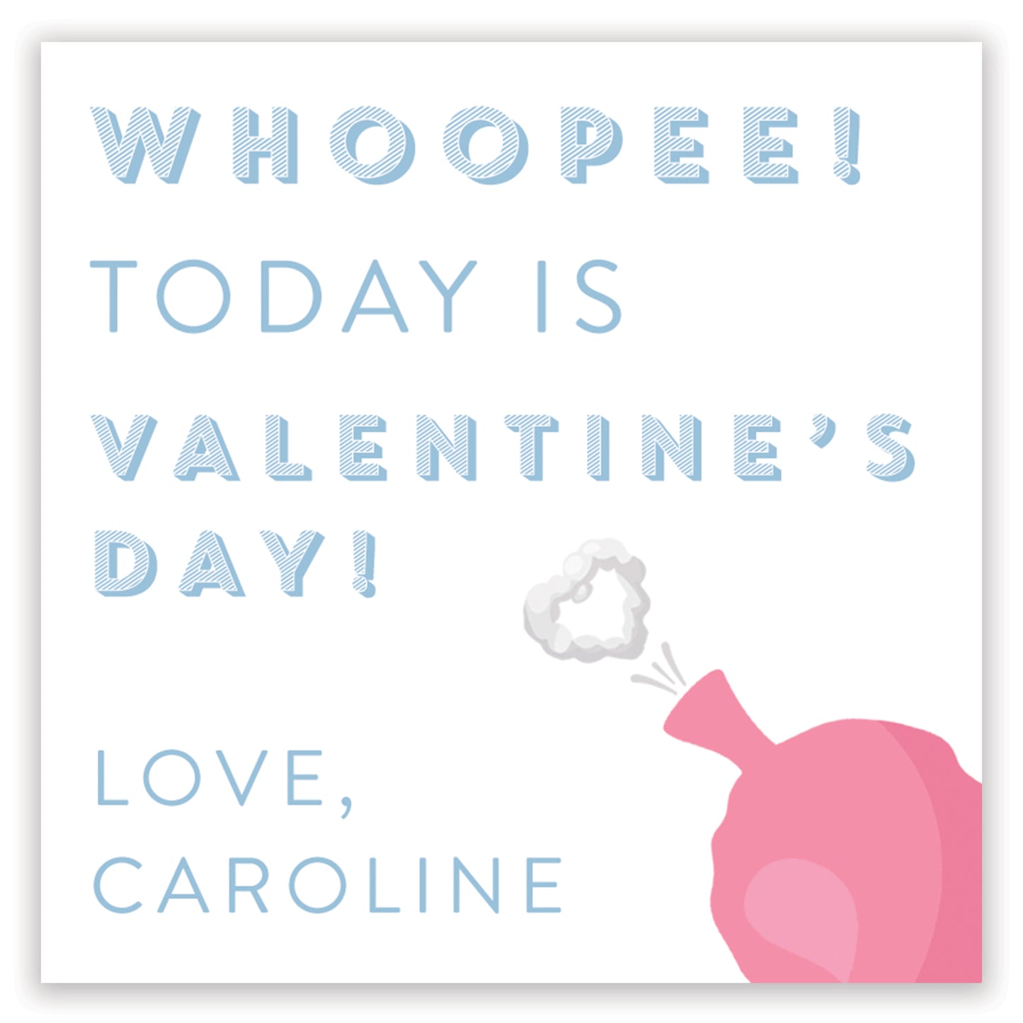 pink whoopee! valentine printable