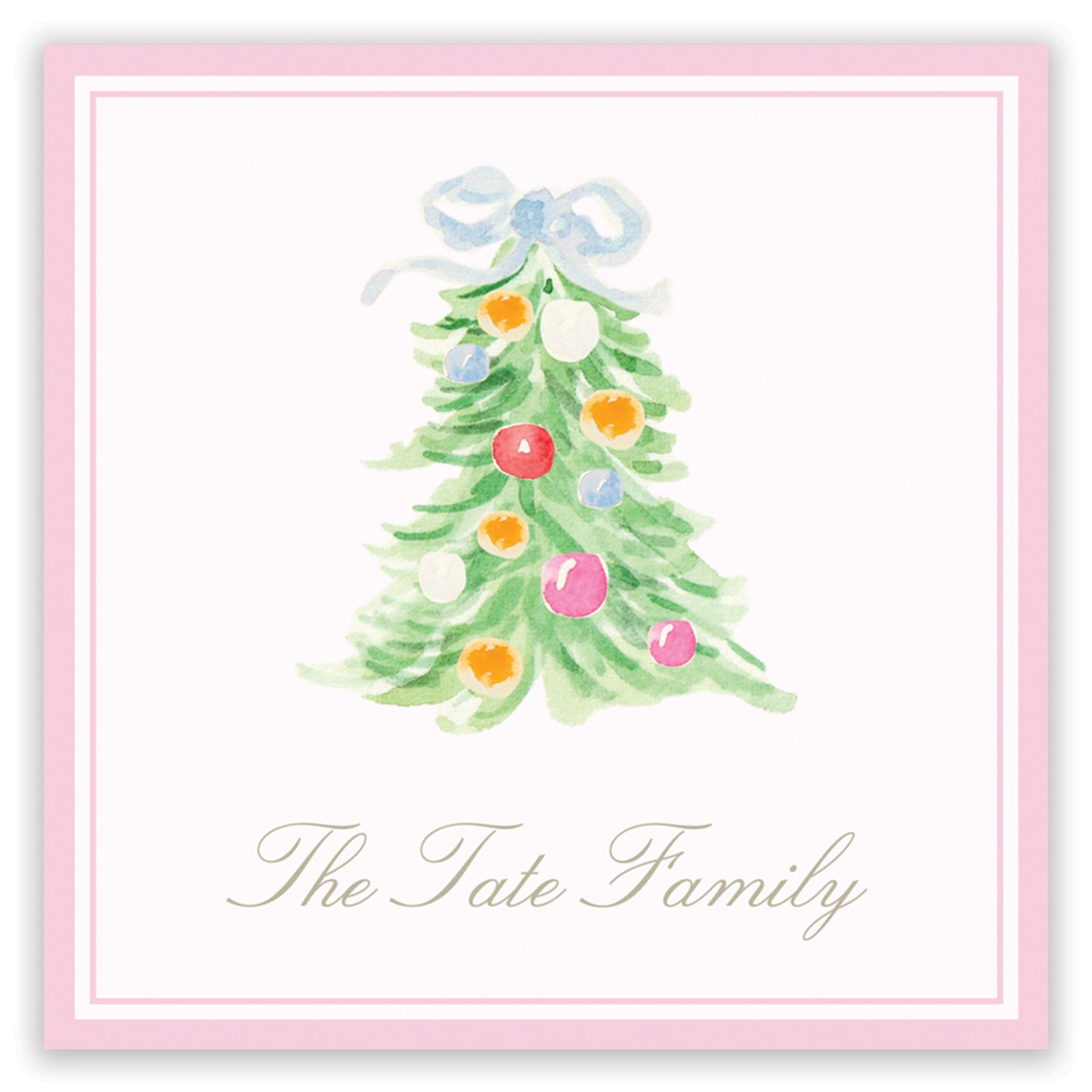 oh, christmas tree pink enclosure card