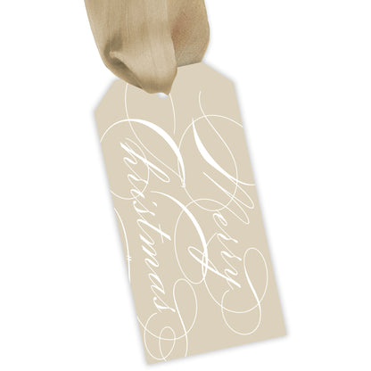 beige landscape tuscan tile personalized gift tag