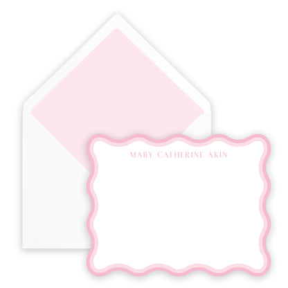 pink wave notecard