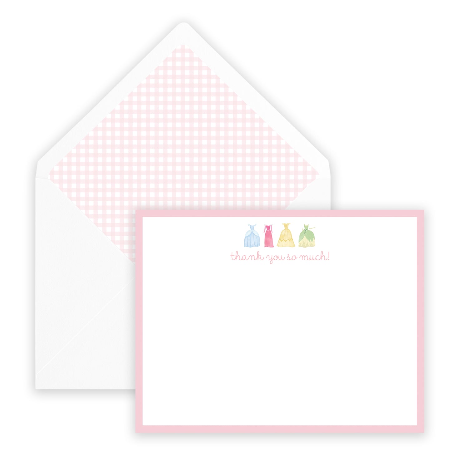 princess dresses thank you note