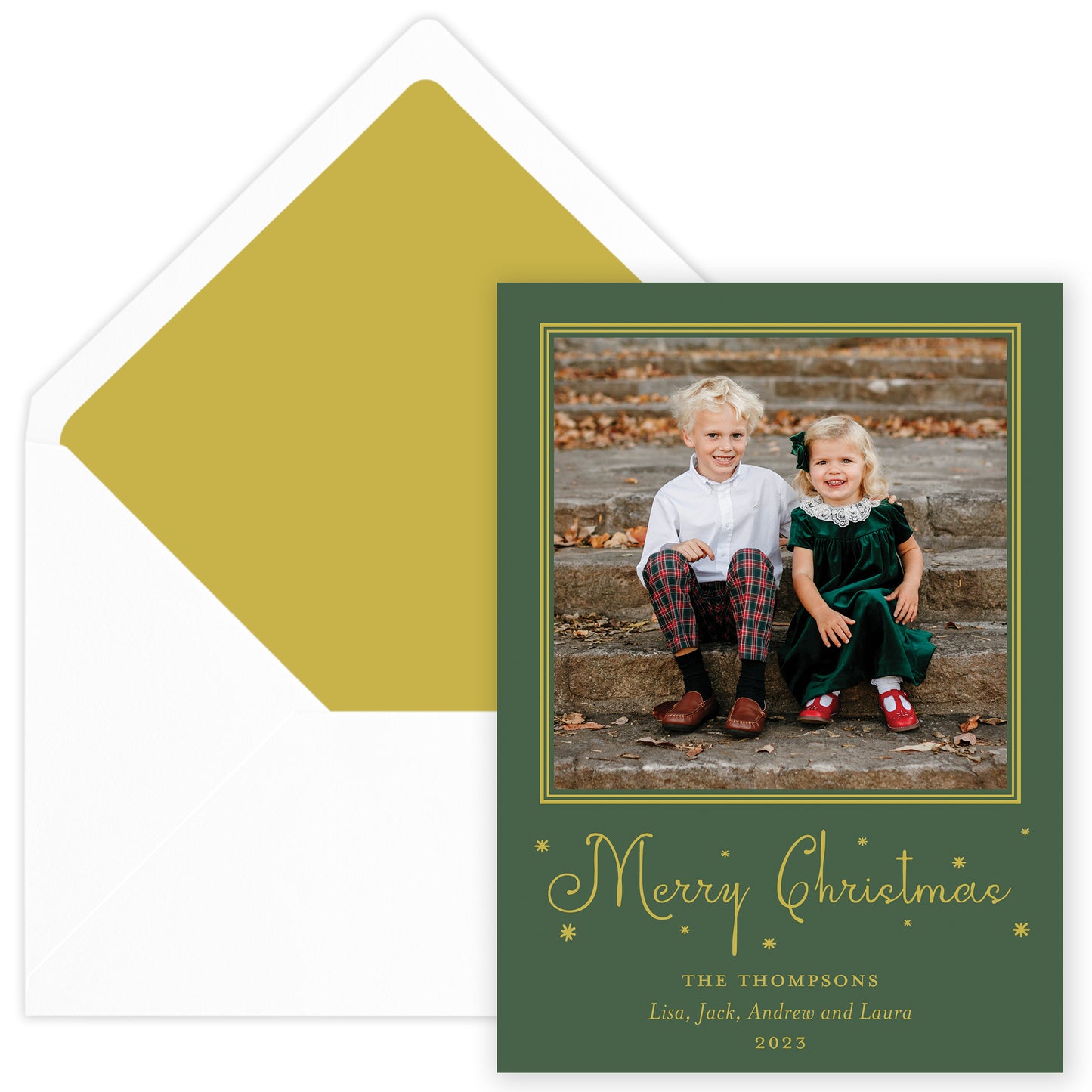 forest merry christmas drip holiday card