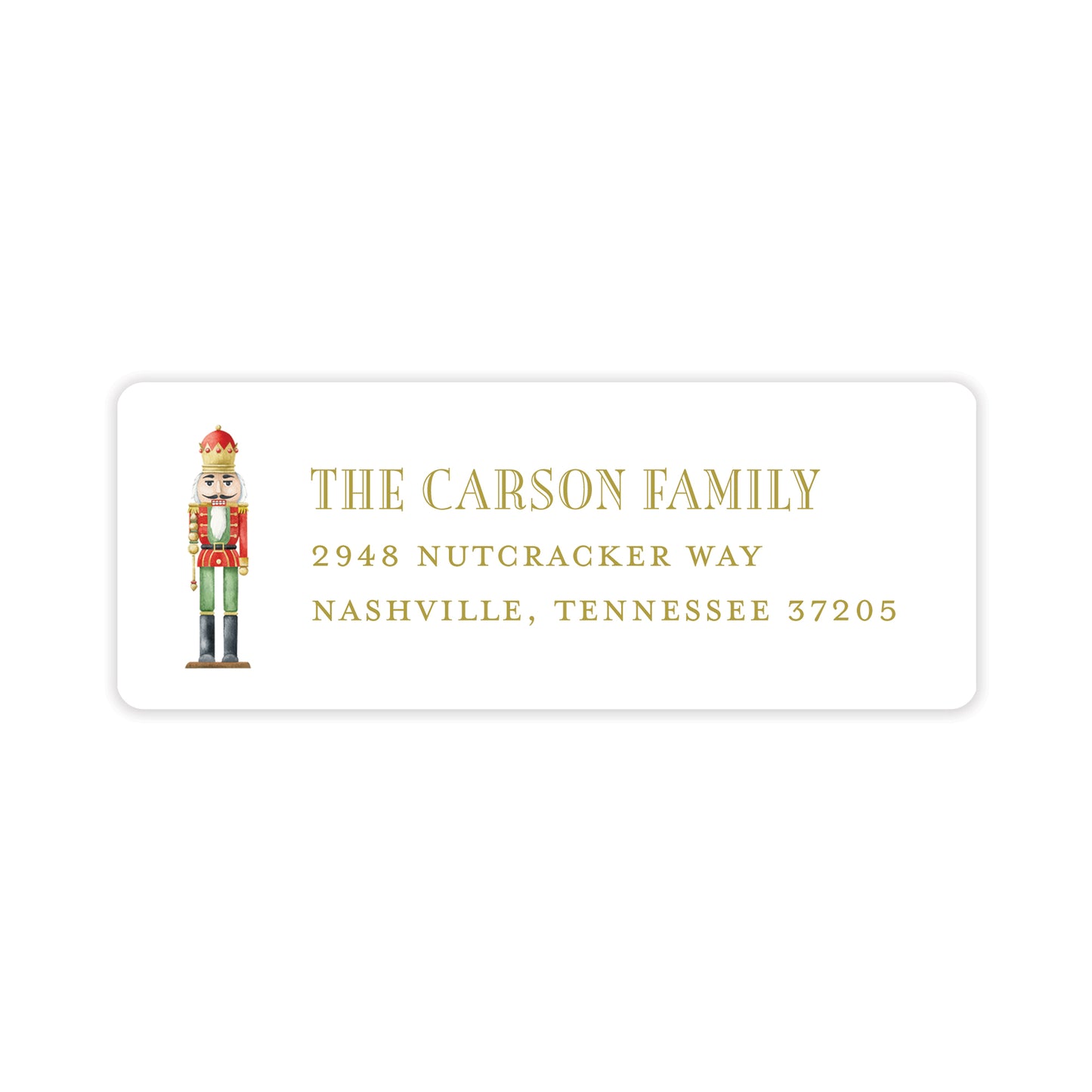 nutcracker plaid return address labels