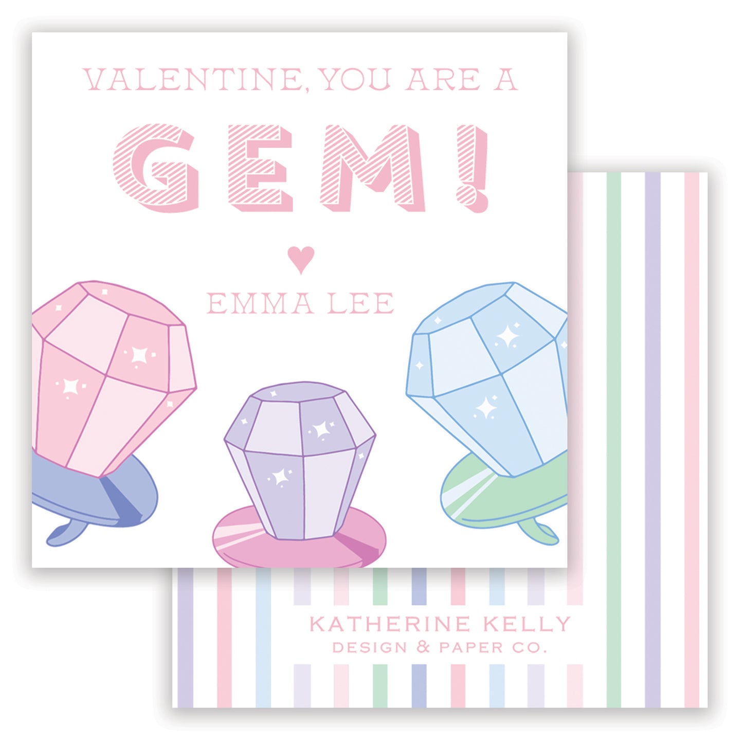 pink gem valentine