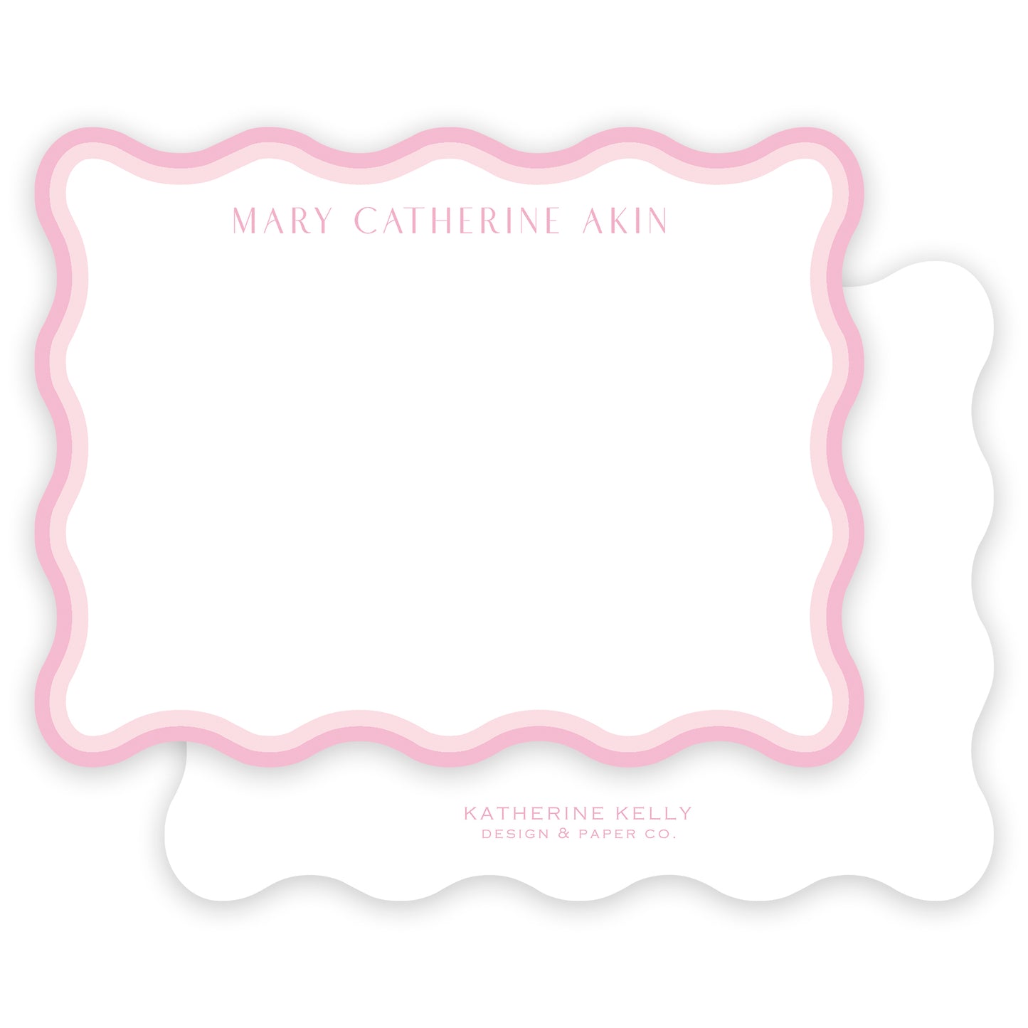 pink wave notecard