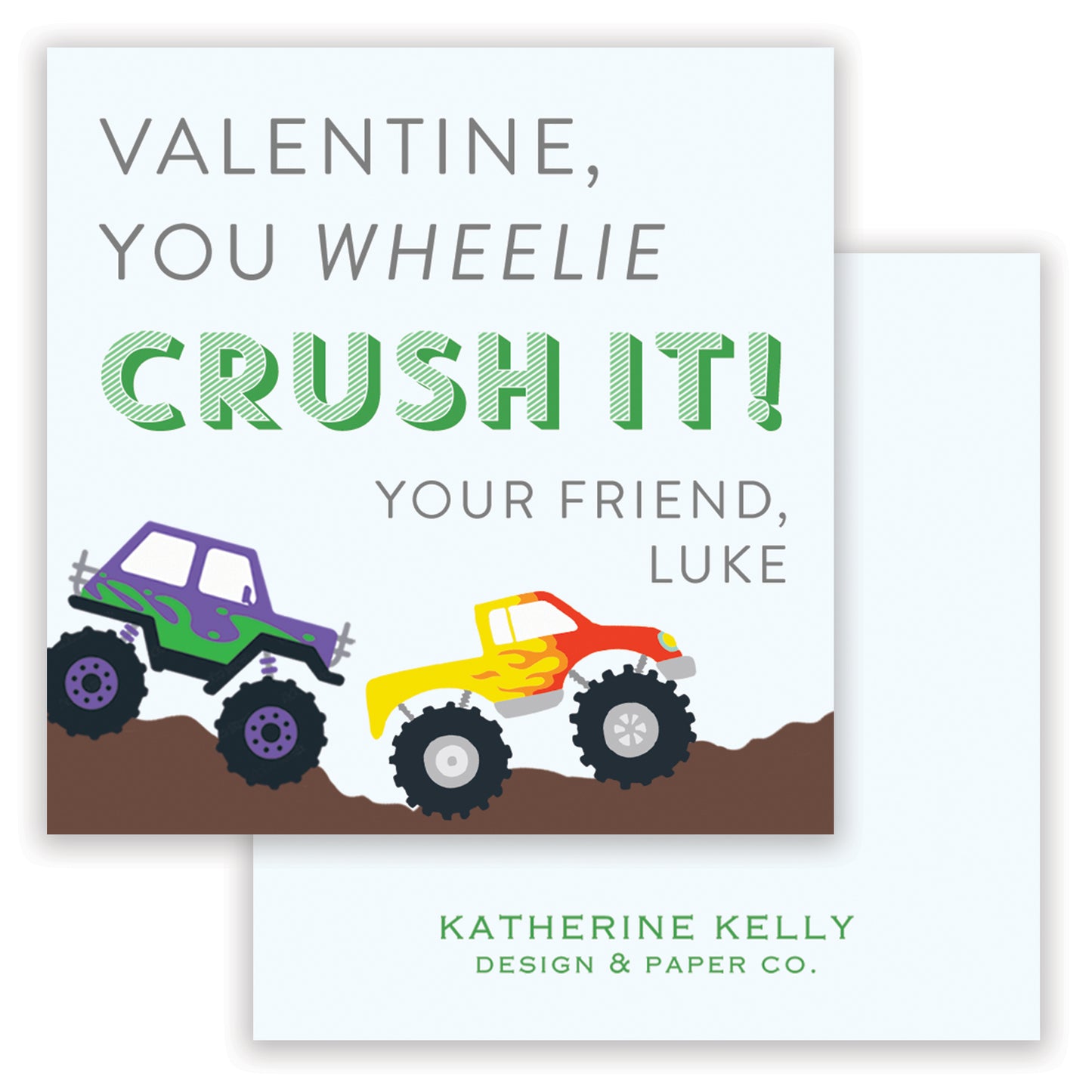 monster truck valentine printable