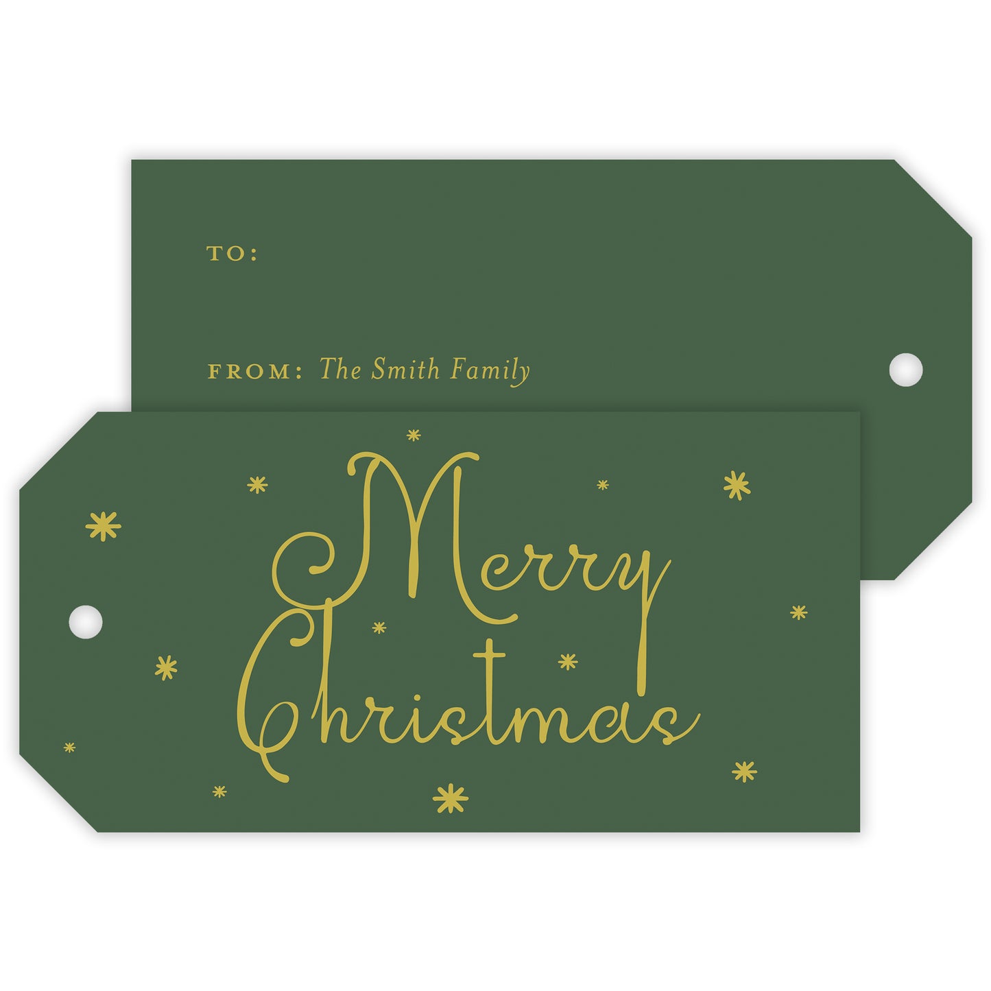 forest christmas drip personalized gift tag