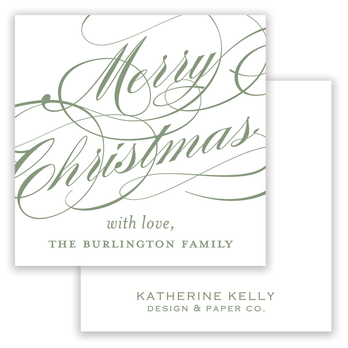 sage christmas script enclosure card