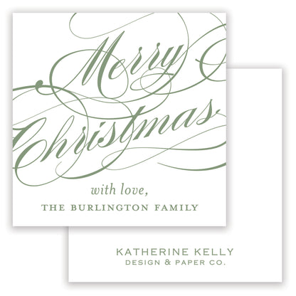 sage christmas script enclosure card