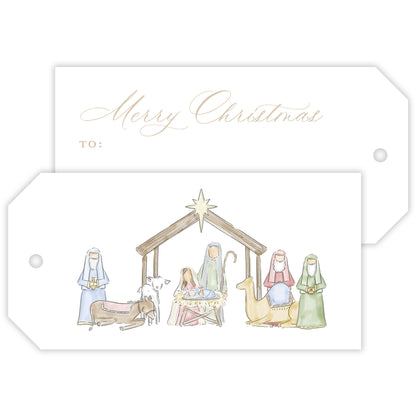 nativity personalized gift tag