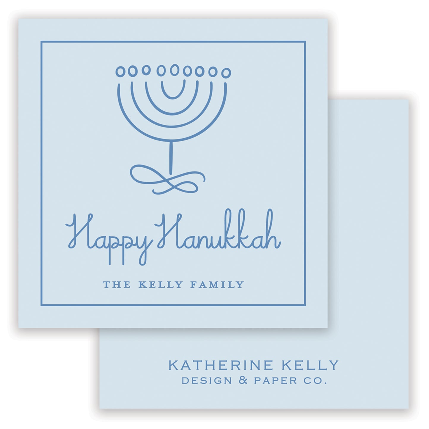 doodle menorah enclosure card