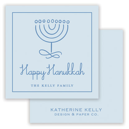 doodle menorah enclosure card