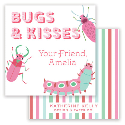 bugs & kisses valentine - pink