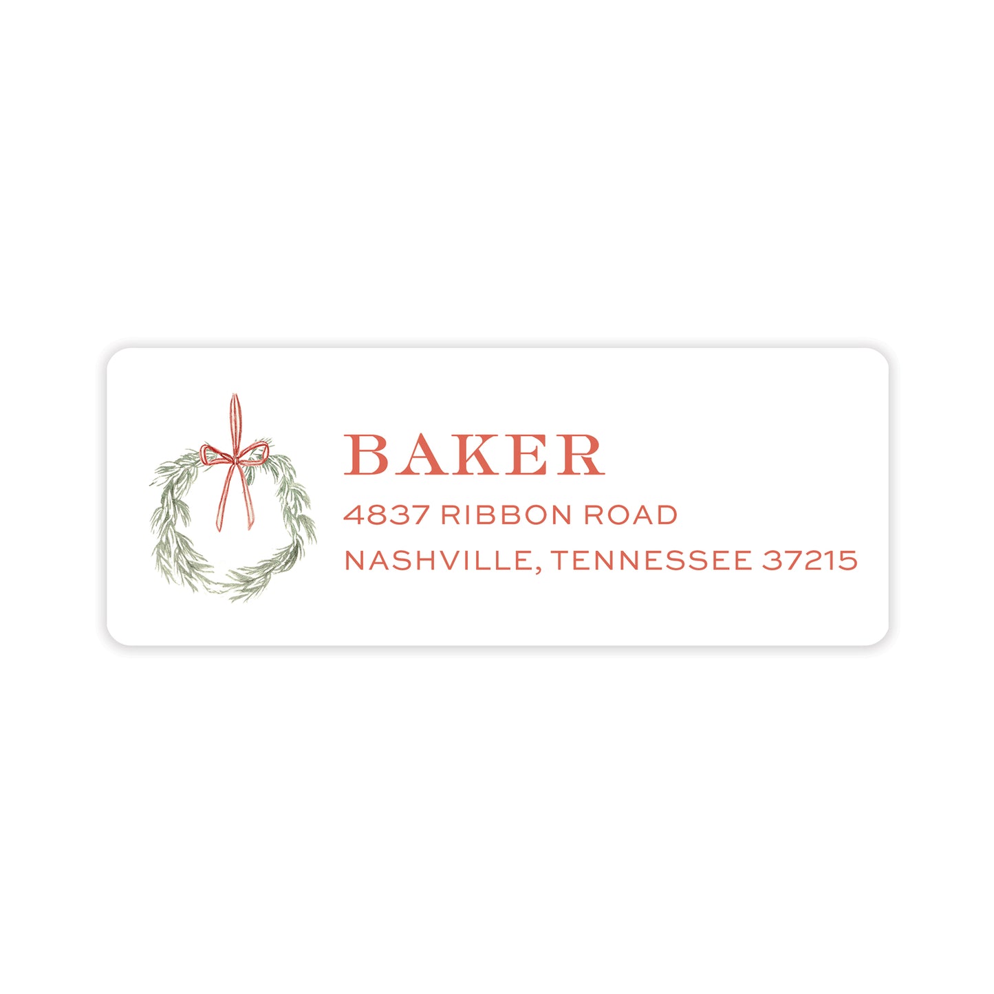 peppermint garland return address labels