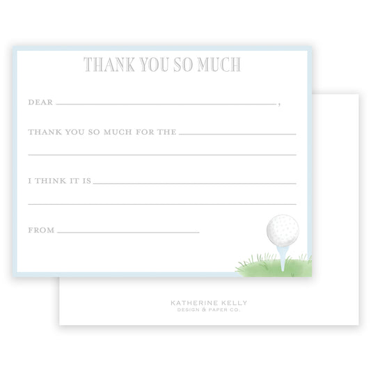 golf par-tee fill-in thank you note