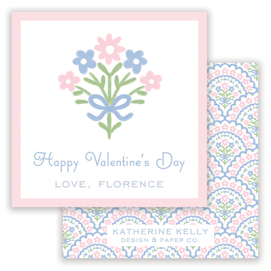 blue bouquet valentine printable