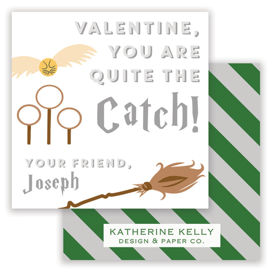 wizard valentine - green printable