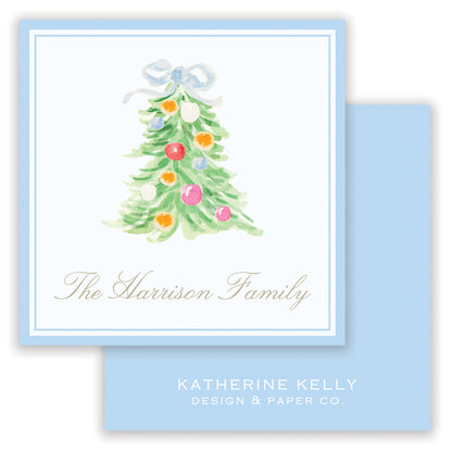 oh, christmas tree blue enclosure card